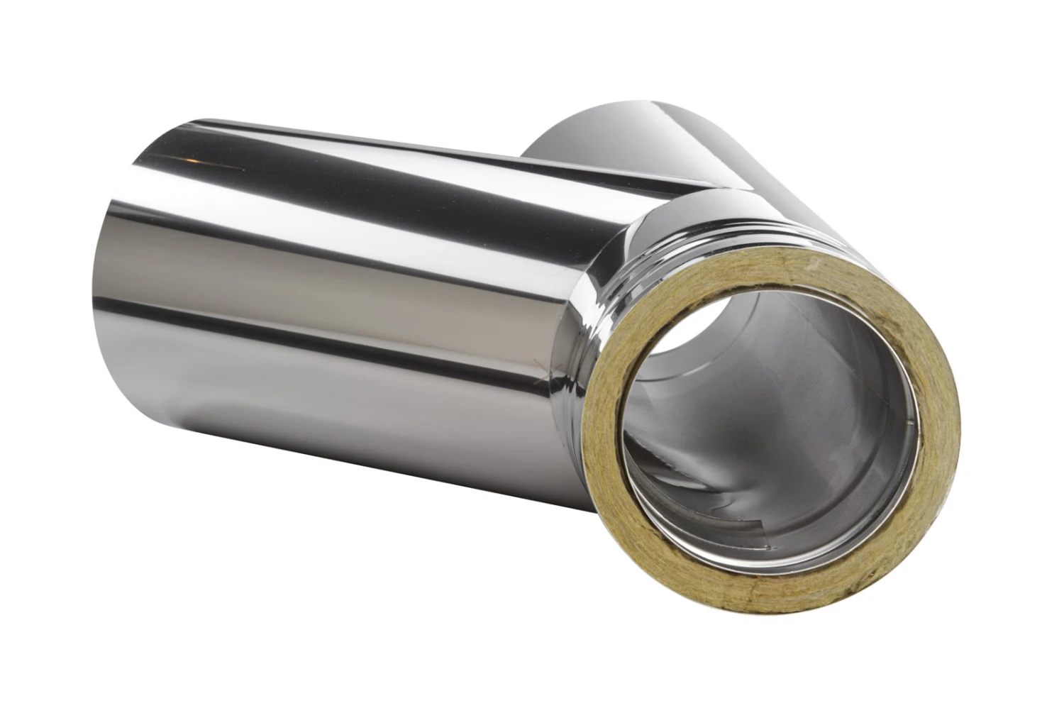 Feuerungsanschluss 45° Design Edelstahl Doppelwandig - Eka Cosmos D 25 5 Feuerungsanschluss 45° Design Edelstahl Doppelwandig - Eka Cosmos D 25 – Bild 3