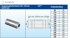 Längenausgleichsrohr 420-620 Mm Doppelwandig Verkupfert - Eka Complex D 25 7 Längenausgleichsrohr 420-620 Mm Doppelwandig Verkupfert - Eka Complex D 25 -Kamin Heizgeräte 1123 1