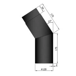 Rauchrohrbogen Stahl 22° Schwarz 7 Rauchrohrbogen Stahl 22° Schwarz -Kamin Heizgeräte 12 220qs1hihjzdomrn