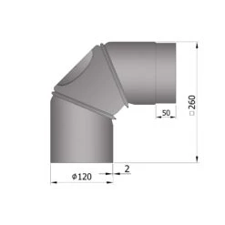 Rauchrohrbogen Stahl Verstellbar 0-90° Hellgrau Mit Putztür -Kamin Heizgeräte 12 2615ahwhe8vkvk2j