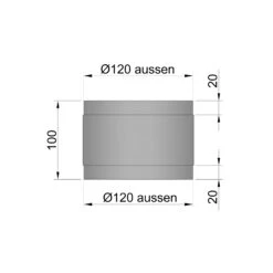 Verbindungsstück Rauchrohr Stahl Unlackiert -Kamin Heizgeräte 12 8804xmo32mdlgohq