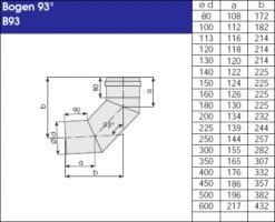 Schornstein Winkel 93° Einwandig - Eka Complex E -Kamin Heizgeräte 120 1