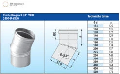 Schornstein Winkel 0-33° Einwandig Verstellbar - Eka Complex E 9 Schornstein Winkel 0-33° Einwandig Verstellbar - Eka Complex E -Kamin Heizgeräte 122 2