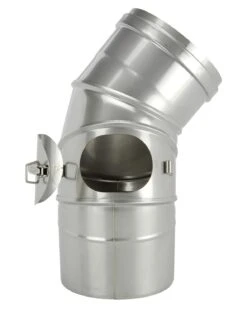 Schornstein Winkel 0-90° Einwandig Mit Prüföffnung - Eka Complex E 12 Schornstein Winkel 0-90° Einwandig Mit Prüföffnung - Eka Complex E -Kamin Heizgeräte 124 3