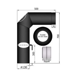 Rauchrohr Set Stahl 2x 45° 700 X 500 Mm Schwarz 7 Rauchrohr Set Stahl 2x 45° 700 X 500 Mm Schwarz -Kamin Heizgeräte 13 420nezb2zychye0e