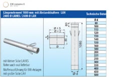Schornsteinrohr Edelstahl 1080 Mm Einwandig Mit Abstandhalter - Eka Complex E -Kamin Heizgeräte 139 1