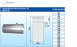Schornsteinrohr Edelstahl 360 Mm Einwandig Mit Messstutzen - Eka Complex E 9 Schornsteinrohr Edelstahl 360 Mm Einwandig Mit Messstutzen - Eka Complex E -Kamin Heizgeräte 140 2