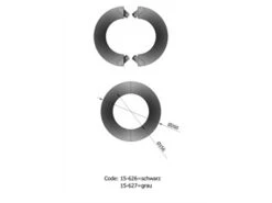 Wandrosette Rauchrohr Stahl Zweiteilig Randbreite 52 Mm Ø 155 Mm Hellgrau -Kamin Heizgeräte 143a4454b9590e0d606499eeb5abffe1