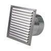 Außenluftgitter 23 X 23 Cm Mit Anschlussstutzen Verzinkt -Kamin Heizgeräte 1443 0