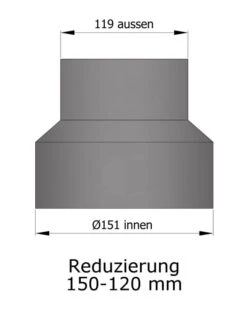 Reduzierung Rauchrohr Stahl Hellgrau, Weit-eng -Kamin Heizgeräte 15 910iyrptwkjj1zdq