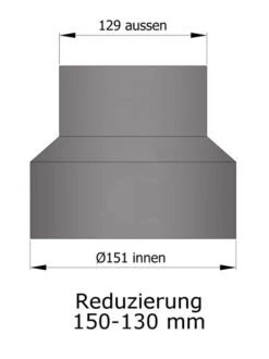 Reduzierung Rauchrohr Stahl Hellgrau, Weit-eng -Kamin Heizgeräte 15 915lg0fxrlu66mlf