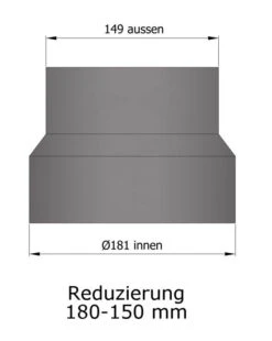 Reduzierung Rauchrohr Stahl Hellgrau, Weit-eng -Kamin Heizgeräte 15 920cgufxopsaxn8l