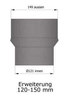 Erweiterung Rauchrohr Stahl Hellgrau, Eng-weit -Kamin Heizgeräte 15 931f7wpeycctqhuj