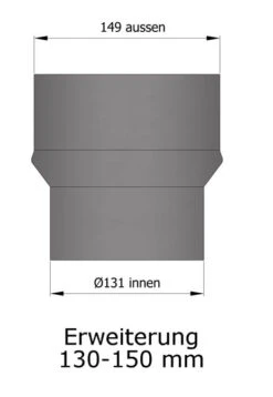 Erweiterung Rauchrohr Stahl Hellgrau, Eng-weit -Kamin Heizgeräte 15 933ivevb9y0b3ulf