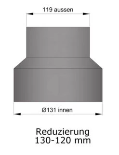 Reduzierung Rauchrohr Stahl Hellgrau, Weit-eng -Kamin Heizgeräte 15 937wxqdflbmmmq3e