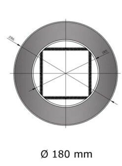 Wandrosette Stahl Mit Feder Hellgrau -Kamin Heizgeräte 18 625bk97985c7yfu5