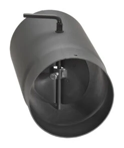 Rauchrohr Stahl 250 Mm Schwarz Mit Drosselklappe -Kamin Heizgeräte 1829 2