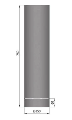 Rauchrohr Stahl 750 Mm Ø 150 Mm Schwarz Mit Kondensring 7 Rauchrohr Stahl 750 Mm Ø 150 Mm Schwarz Mit Kondensring -Kamin Heizgeräte 1836 1