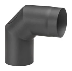 Rauchrohrbogen Stahl 2x 45° Schwarz Mit Tür 8 Rauchrohrbogen Stahl 2x 45° Schwarz Mit Tür -Kamin Heizgeräte 1856 1