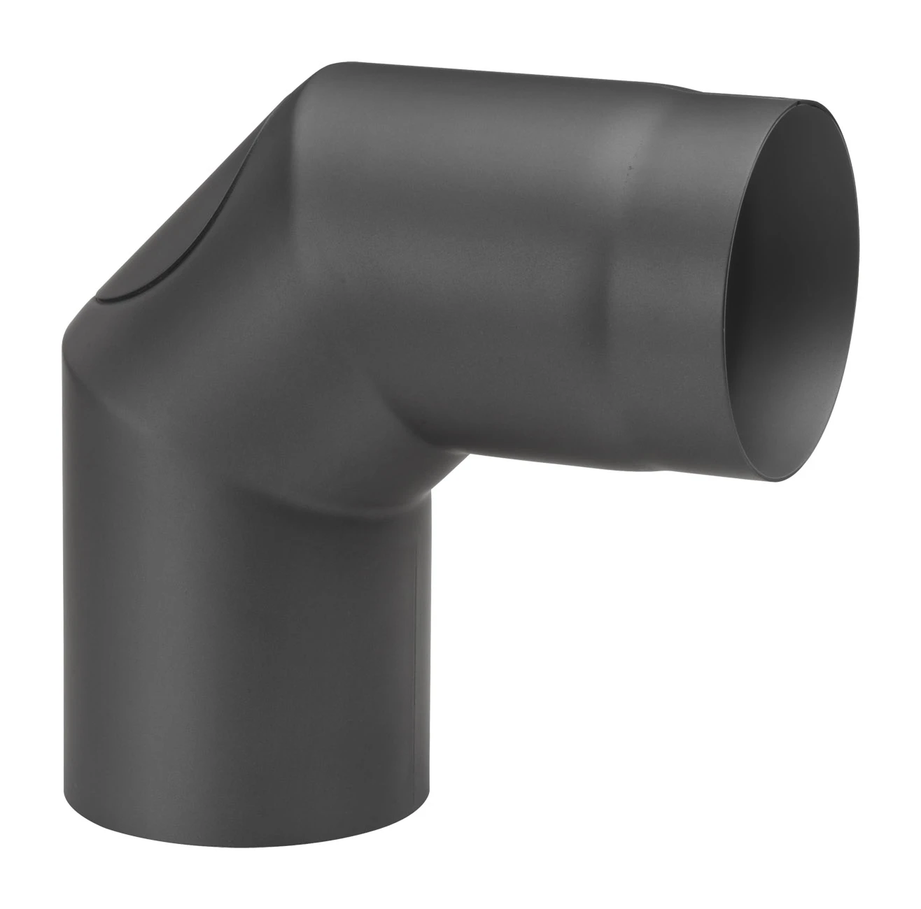 Rauchrohrbogen Stahl 2x 45° Schwarz Mit Tür 5 Rauchrohrbogen Stahl 2x 45° Schwarz Mit Tür – Bild 3