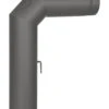 Anschlussrohr Stahl 2x 45° 700 X 500 Mm Schwarz Mit Tür, Drosselklappe 2 Anschlussrohr Stahl 2x 45° 700 X 500 Mm Schwarz Mit Tür, Drosselklappe -Kamin Heizgeräte 1867 0