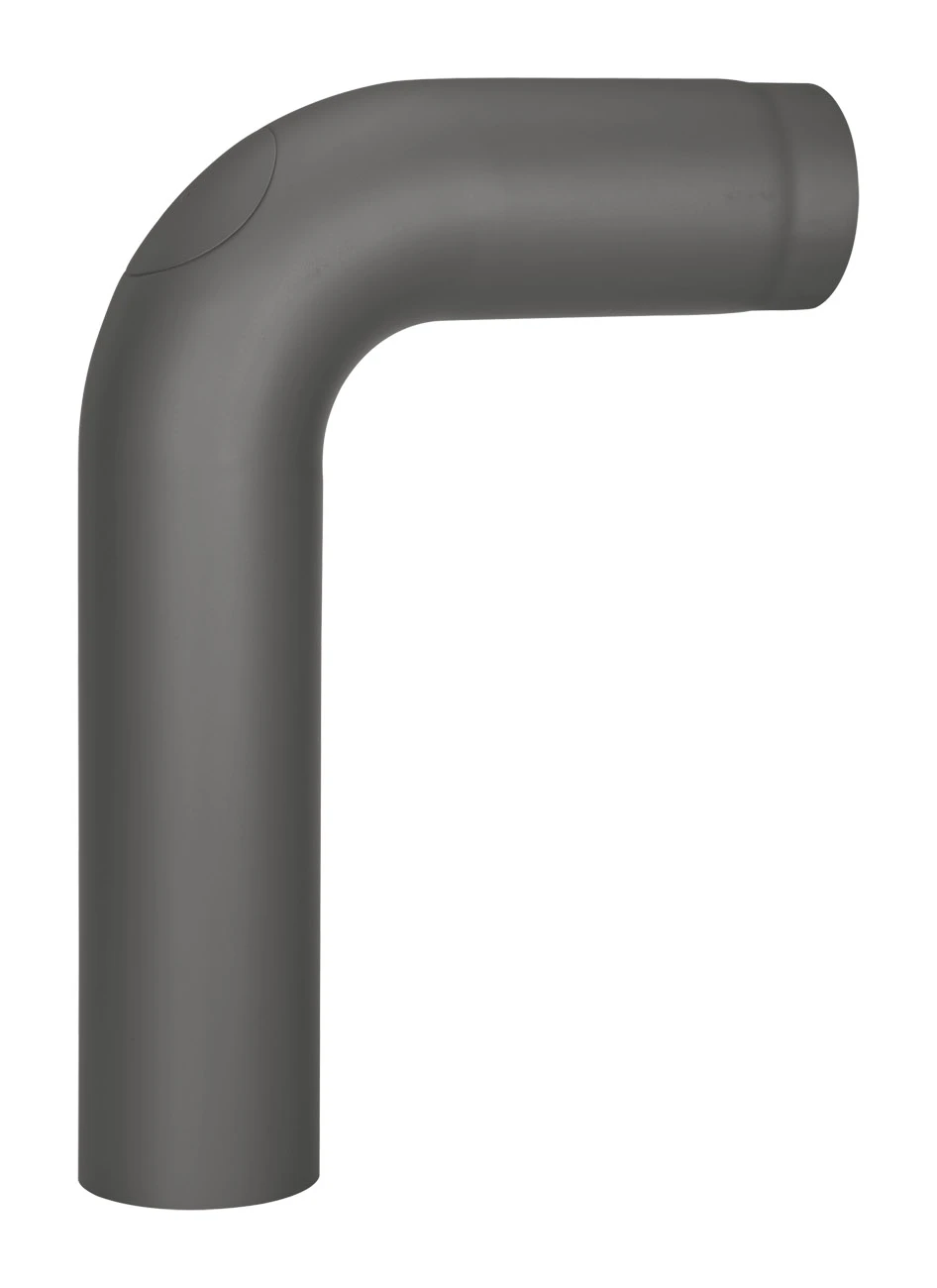 Anschlussrohr Stahl 90° 700 X 500 Mm Ø 150 Mm Schwarz, Gezogen Mit Tür 3 Anschlussrohr Stahl 90° 700 X 500 Mm Ø 150 Mm Schwarz, Gezogen Mit Tür