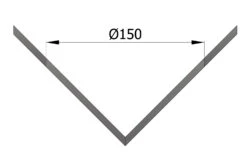 Eck-Wandrosette Rauchrohr Stahl Außen-Eck Ø 150 Mm Schwarz -Kamin Heizgeräte 1882 1