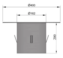 Deckenanschluss Rauchrohr Stahl Ø 150 Mm Schwarz -Kamin Heizgeräte 1890 1