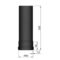 Pellet-Ofenrohr Stahl 250 Mm Schwarz 7 Pellet-Ofenrohr Stahl 250 Mm Schwarz -Kamin Heizgeräte 19 110fb62nnd4y1csb