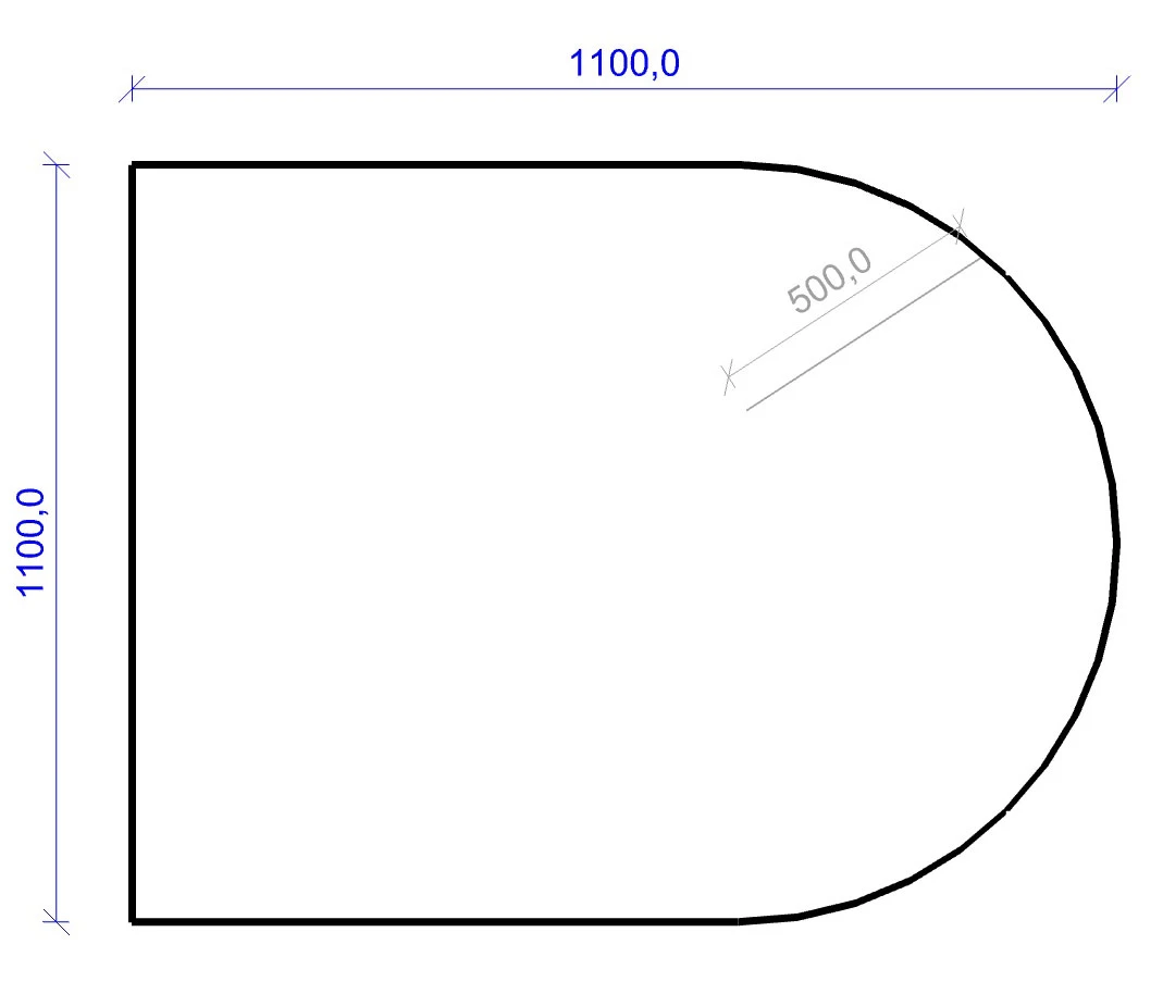 Kamin Bodenplatte, 6 Mm ESG-Klarglas, Rundbogen 1100 X 1100 Mm 3 Kamin Bodenplatte, 6 Mm ESG-Klarglas, Rundbogen 1100 X 1100 Mm