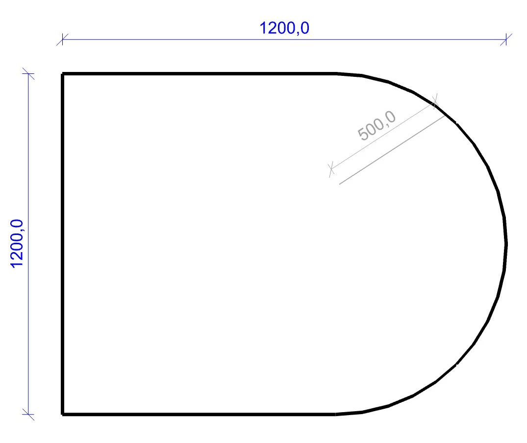 Kamin Bodenplatte, 6 Mm ESG-Klarglas, Rundbogen 1200 X 1200 Mm 3 Kamin Bodenplatte, 6 Mm ESG-Klarglas, Rundbogen 1200 X 1200 Mm
