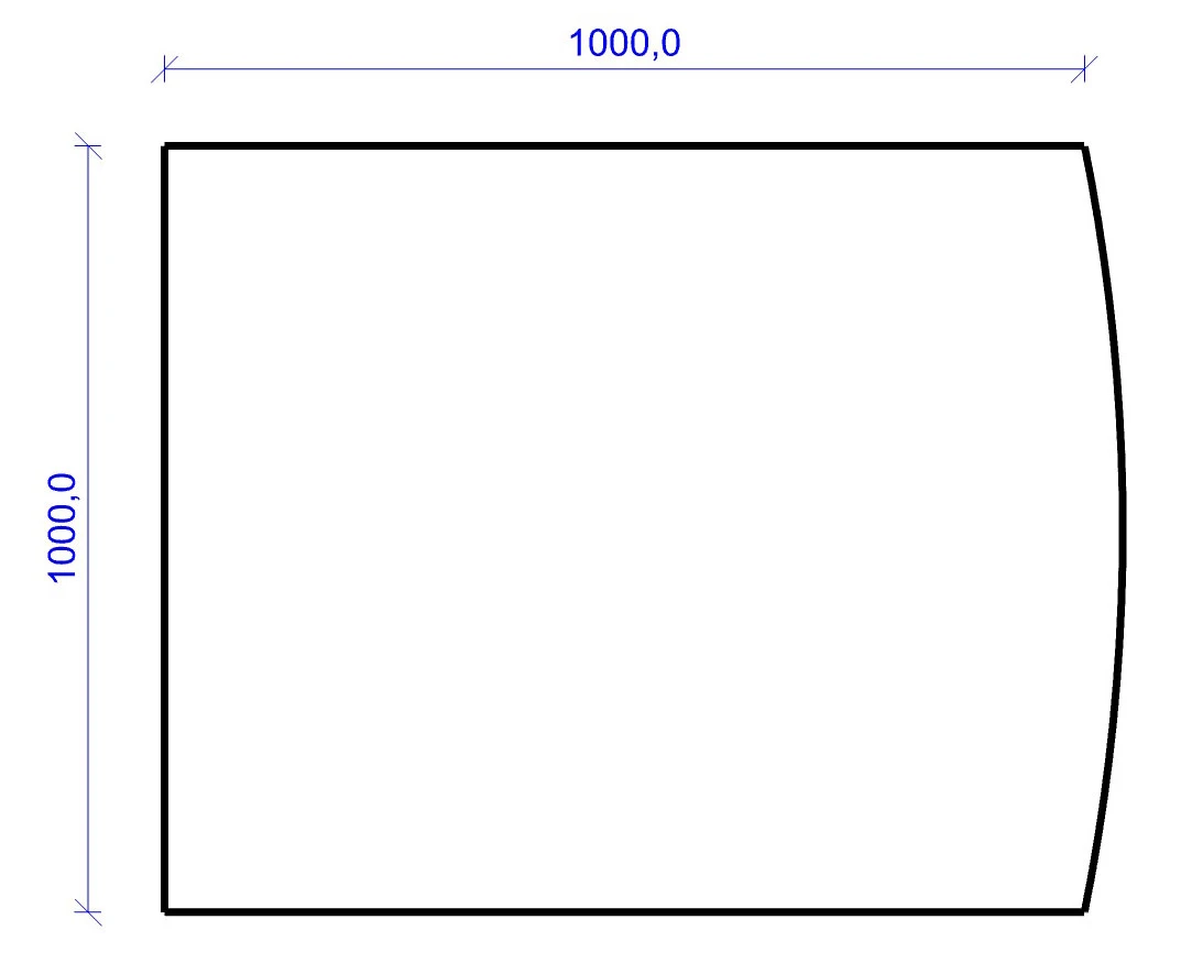 Kamin Bodenplatte, 6 Mm ESG-Klarglas, Segmentbogen 1000 X 1000 Mm 2 Kamin Bodenplatte, 6 Mm ESG-Klarglas, Segmentbogen 1000 X 1000 Mm