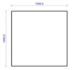 Kamin Bodenplatte, 2 Mm Stahl, Quadrat 1000 X 1000 Mm, Schwarz