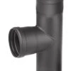 T-Stück Pellet-Ofenrohr Stahl 90° Schwarz, Steckende-Muffe 1 T-Stück Pellet-Ofenrohr Stahl 90° Schwarz, Steckende-Muffe -Kamin Heizgeräte 2139 0