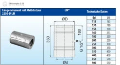 Schornsteinrohr Edelstahl 150 Mm Doppelwandig Mit Messstutzen - Eka Complex D 25 7 Schornsteinrohr Edelstahl 150 Mm Doppelwandig Mit Messstutzen - Eka Complex D 25 -Kamin Heizgeräte 214 1