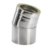 Schornstein Winkel 15° Doppelwandig - Eka Cosmos D 25 -Kamin Heizgeräte 2200 150 b15