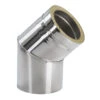 Schornstein Winkel 45° Statisch Doppelwandig - Eka Cosmos D 25 2 Schornstein Winkel 45° Statisch Doppelwandig - Eka Cosmos D 25 -Kamin Heizgeräte 2200 150 b45st