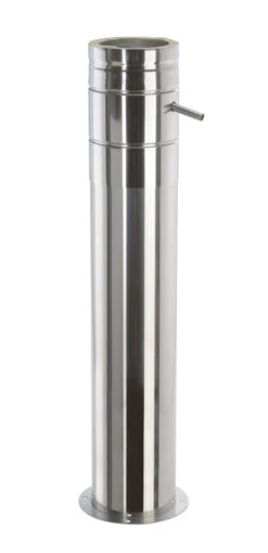 Konsolplatte Mit Ablauf Edelstahl Doppelwandig Sockel Rund - Eka Cosmos D 25