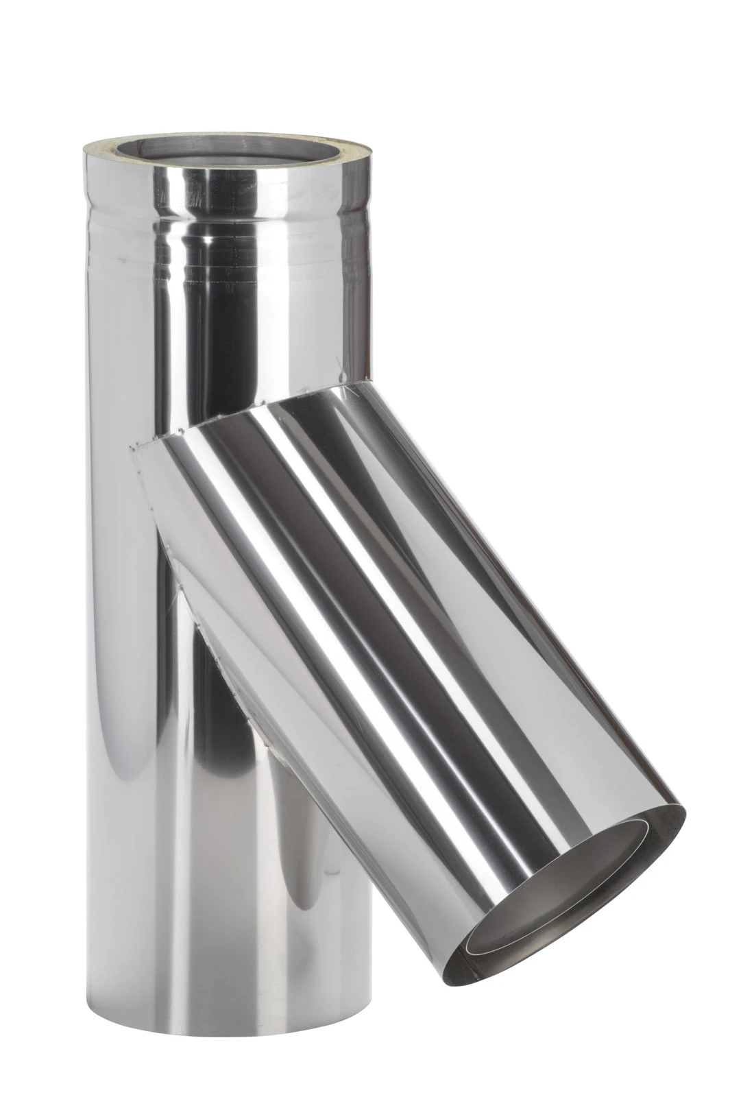 Feuerungsanschluss 45° Design Edelstahl Doppelwandig - Eka Cosmos D 25 3 Feuerungsanschluss 45° Design Edelstahl Doppelwandig - Eka Cosmos D 25