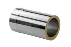 Schornsteinrohr Edelstahl 360 Mm Doppelwandig Kürzbar Wandfutter - Eka Cosmos D 25