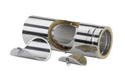 Schornsteinrohr Edelstahl 540 Mm Doppelwandig Mit Prüföffnung - Eka Cosmos D 25 -Kamin Heizgeräte 2200 150 l5kdiso 2 3