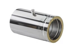 Schornsteinrohr Edelstahl 360 Mm Doppelwandig Mit Messstutzen - Eka Cosmos D 25