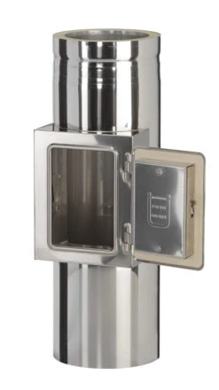 Prüföffnung Hochtemperatur Design Edelstahl Doppelwandig - Eka Cosmos D 25 -Kamin Heizgeräte 2250 150 ph 2 0