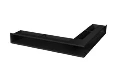 Eck-Luftleiste Für Heizeinsätze Kurzer Schenkel Links Schwarz