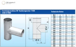 Feuerungsanschluss 90° Hochtemperatur Einwandig - Eka Complex E -Kamin Heizgeräte 231 1