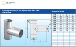 Feuerungsanschluss 90° Bajonettanschluss Edelstahl Einwandig - Eka Complex E -Kamin Heizgeräte 254 2