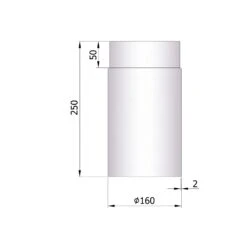 Rauchrohr Stahl 250 Mm Unlackiert -Kamin Heizgeräte 26 110gawdjzraechvr