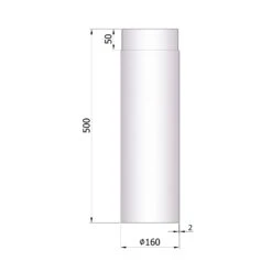 Rauchrohr Stahl 500 Mm Unlackiert -Kamin Heizgeräte 26 130qnfukbogyoc5b