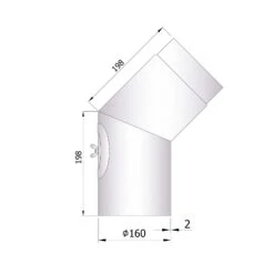 Rauchrohrbogen Stahl 45° Unlackiert Mit Tür -Kamin Heizgeräte 26 242evt5t5h9qtlwx