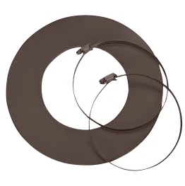 Rosette Mit Zwei Schellen Für Aluflexrohr, Braun 3 Rosette Mit Zwei Schellen Für Aluflexrohr, Braun